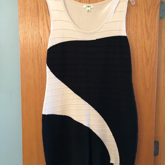 Cato Dresses & Skirts - Cato Black & Cream mini dress